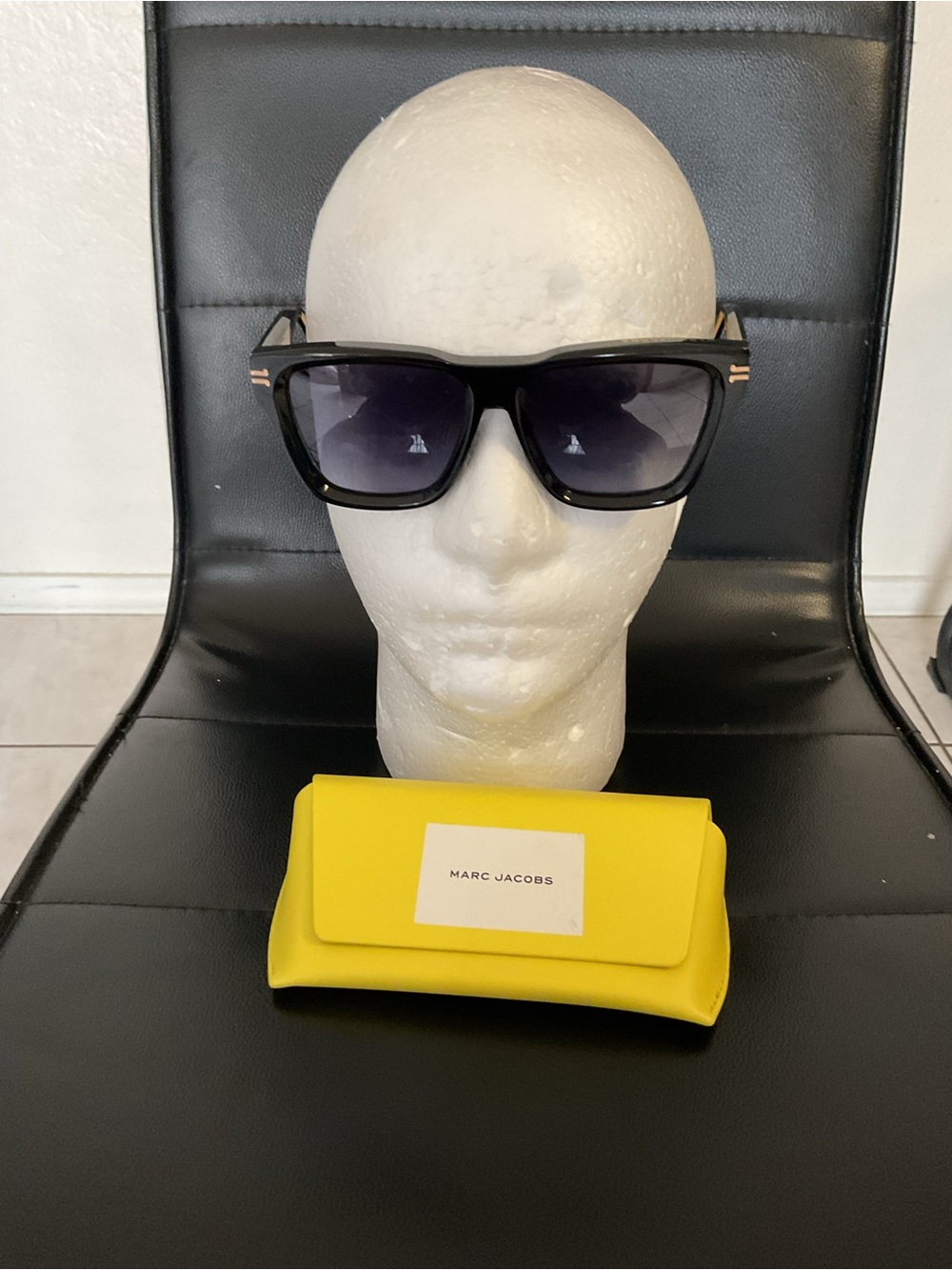 Marc Jacobs Black Sunglasses with Gradient Smoke Lenses
